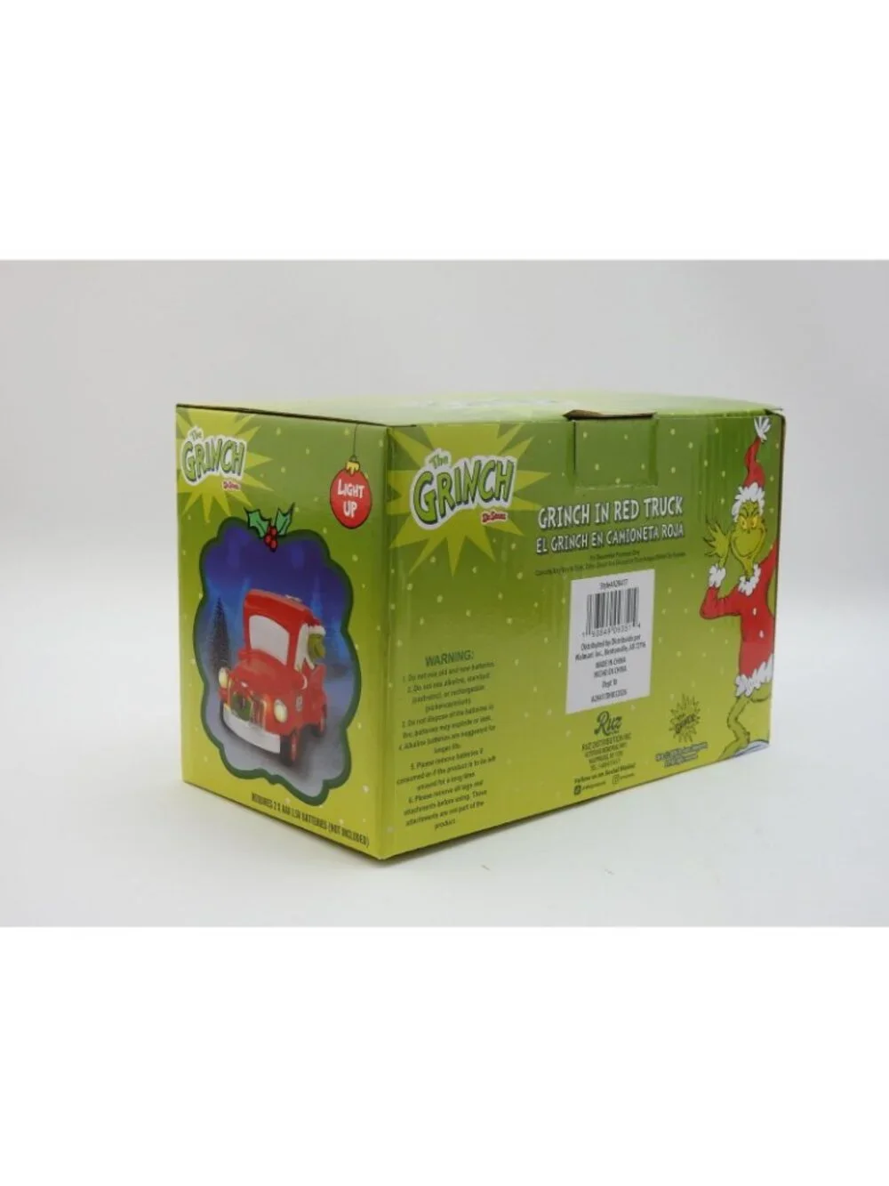 Grinch Red Truck Who Hash Light Up Christmas Village Decor New Box